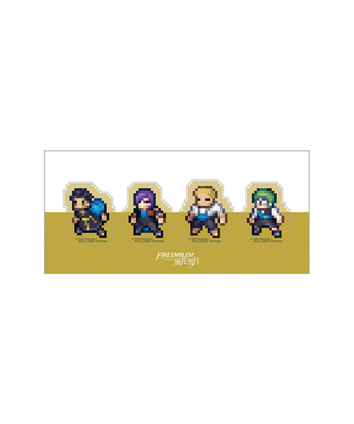 ファイアーエムブレム 風花雪月　クリアクリップ4個セット／金鹿の学級A（クロード、ローレンツ、ラファエル、イグナーツ）