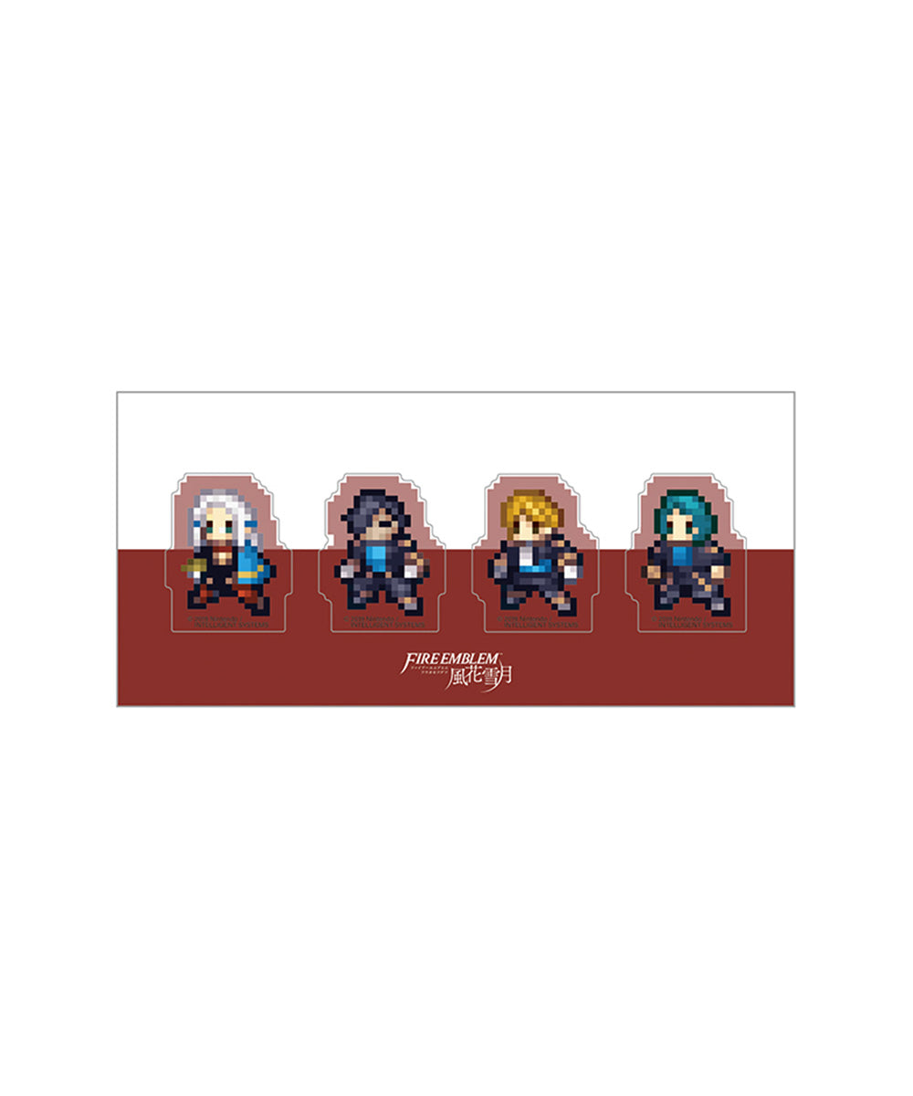 ファイアーエムブレム 風花雪月　クリアクリップ4個セット／黒鷲の学級A（エーデルガルト、ヒューベルト、フェルディナント、リンハルト）