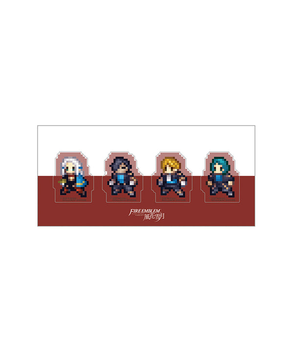 ファイアーエムブレム 風花雪月　クリアクリップ4個セット／黒鷲の学級A（エーデルガルト、ヒューベルト、フェルディナント、リンハルト）